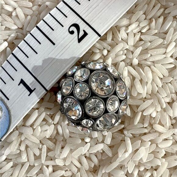 Vintage Fossil Rhinestone Disco Ball Cocktail Ring 7 - Picture 7 of 9